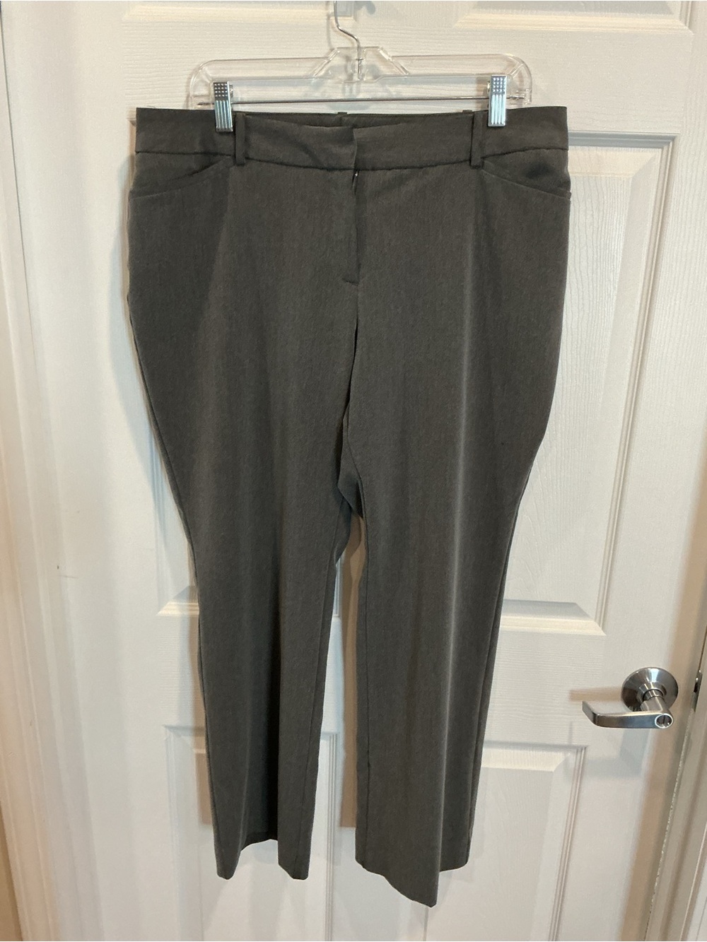 Worthington Women's Charcoal Gray Tailored Dress Trousers